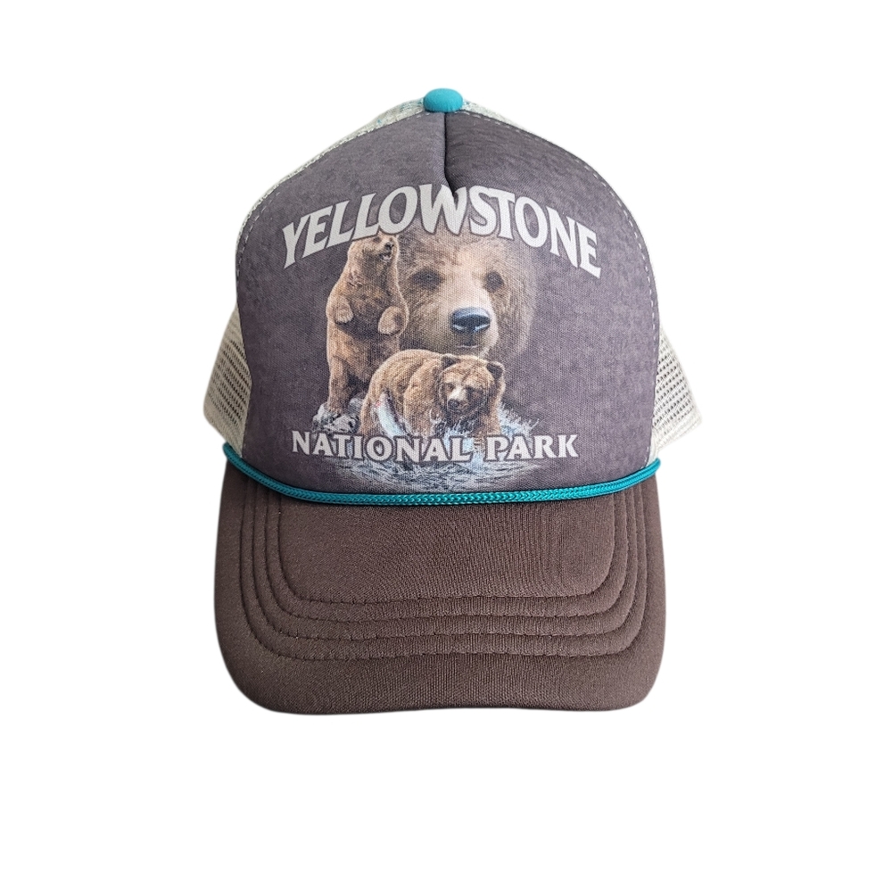Yellowstone National Park Foundation Bear Grizzly Hat One Size H3 Headwear